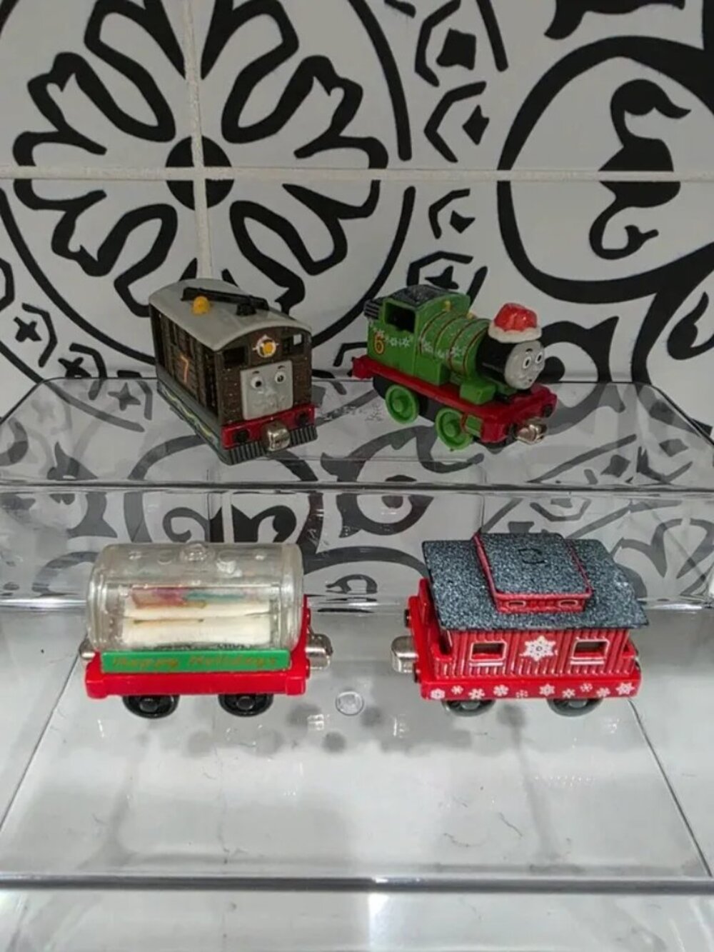Lot of 4 Holiday Christmas Winter Thomas & Friends Take Along Cars